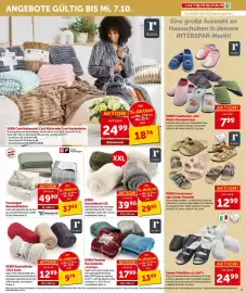 Interspar Flugblatt woche 38 Seite 14: Fussenegger Baumwolldecken €37,42, RUBIN Kuscheldecke XXL €29,92