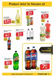 Catalog Supeco Pagină 13: Cotnari eticheta galbena €17,99, Pepsi cola €7,97