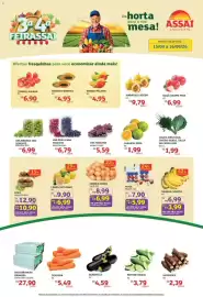 Encarte Assaí Atacadista Página 1: De - cebola miuda €8,99, Cenoura €5,49