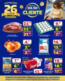 Folheto Roldão Página 1: Brilhante - lava roupas em po limpeza total €19,90, Camil - feijão carioca €7,29