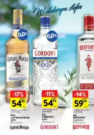 Intermarche gazetka | Alkohole Strona 4: Gin Beefeater London Dry €59,99, Rum Captain Morgan 0,0% €54,99