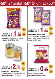 Folleto BonpreuEsclat Página 22: Cheetos Pandilla €1,46, Real Bites chips de lentejas €1,84