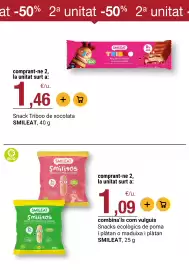 Folleto BonpreuEsclat Página 27: Smileat smilitos €1,09, Smileat triboo de xocolata €1,46