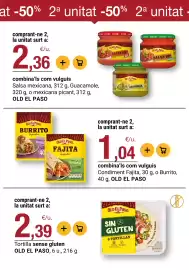 Folleto BonpreuEsclat Página 29: Old El Paso tortilla sense gluten €2,39, Old El Paso Fajita Sazonador €1,04