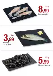 Folleto BonpreuEsclat Página 59: Musclos bouchot €5,99, Llobarro €3,99