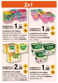 Folleto BonpreuEsclat Página 72: Danacol €2,30, Activia fibres i probiòtics o cereals i probiòtics DANONE €1,50