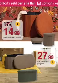 Folleto BonpreuEsclat Página 87: Puf bagul banc plegable €27,99, Puf bagul rodó plegable €14,99