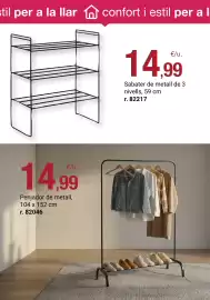 Folleto BonpreuEsclat Página 90: Sabater de metall de 3 nivells €14,99, Penjador de metall €14,99