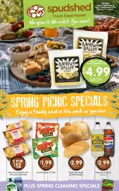 Spudshed catalogue week 38 Page 1: Baked Provisions Pies, Rolls And Quiches €12,00, Arnott's Shapes €1,99