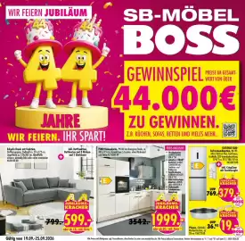 Möbel Boss Prospekt woche 38 Seite 1