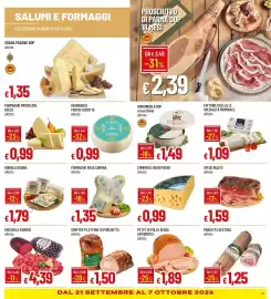 Volantino Galassia Pagina 13: Formaggio rosa camuna €1,35, Robiola Bosina €1,79