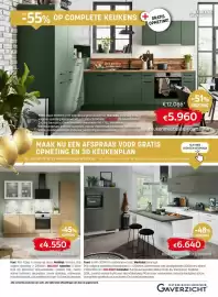 BE-Okay folder Pagina 7: Keukenmeubelen + toestellen €4.550,00, Keukenmeubelen + toestellen €5.960,00