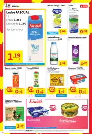 Folleto Alcampo Página 10: Kaiku leche sin lactosa €1,19, Auchan leche semi desnatada uht €0,88
