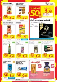 Folleto Alcampo Página 15: Nescafe cafe soluble vitalisimo natural o descafeinado €3,97, Santiveri tostadas bio €1,18