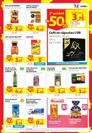 Folleto Alcampo Página 15: Nescafe cafe soluble vitalisimo natural o descafeinado €3,97, Santiveri tostadas bio €1,18