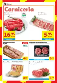 Folleto Alcampo Página 2: Pujols burguer meat vaca madurada €6,95, Alcampo contramuslos fileteados de pollo €6,29