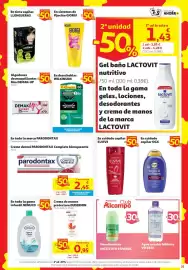 Folleto Alcampo Página 21: Parodontax complete blanqueante €2,45, Eudermín crema de manos protectora €0,95