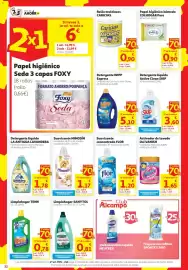 Folleto Alcampo Página 22: Skip detergente liquido active clean €3,60, Sanytol limpiahogar eucalipto o limón €0,81