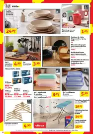 Folleto Alcampo Página 30: Set 3 recipientes de vidrio €5,99, Set 9 utensilios de cocina €4,99