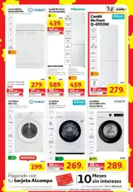 Folleto Alcampo Página 33: Candy lavadora gd 410b8-s pro active wash €289,00, Qilive lavadora q-6818 €269,00