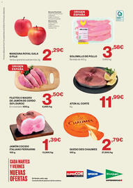 Catálogo El Corte Inglés Página 2: Atún al corte €11,99, Solomillo de pollo €3,58