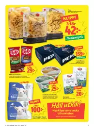 Coop Nära reklamblad vecka 38 Sida 7: Kitkat chokladkakor €29,00, Garofalo pasta €42,00