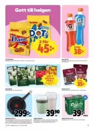 Coop Nära reklamblad vecka 38 Sida 9: Nordiska Plast Yoghurtbägare €39,90, Carlsberg alkoholfri öl €39,00