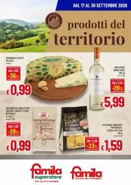 Volantino Famila Superstore Pagina 1: Grissini torinesi stirati integrale €0,99, Fatti Bene Agnolotti Piemontesi €1,59