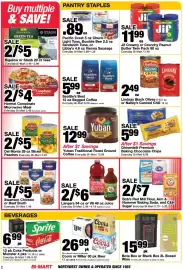 Bi-Mart weekly ad Page 2: Ghirardelli Premium Baking Chocolate Chips €5,99, Del Monte sliced peaches €5,00