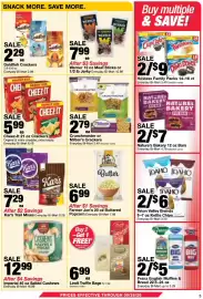 Bi-Mart weekly ad Page 3: Crunchmaster or Milton's Crackers €2,79, Farmer Jon's Buttered Popcorn €6,99