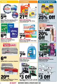 Bi-Mart weekly ad Page 4: Bounce Dryer Sheets €7,99, Covergirl Makeup €16,29
