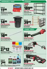 Bi-Mart weekly ad Page 6: Skil 40v Pole Saw Kit €189,99, Rust-Oleum rust protective spray paint €12,00