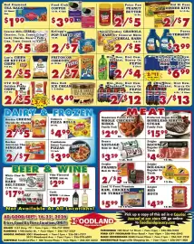 Foodland weekly ad week 38 Page 2: Red Diamond tea bags €1,99, Zeigler bacon €4,69