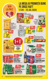 Catalog Mega Image săptămâna 38 Pagină 8: Coca-Cola/Fanta/Sprite, Carlsberg bere
