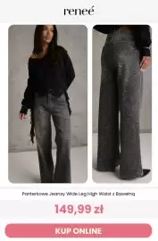 Renee magazyn tydzień 38 Strona 2: Panterkowe jeansy Wide Leg High Waist z bawełną Reneé €149,99