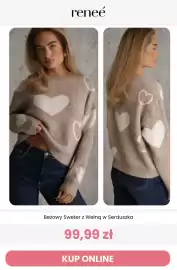 Renee magazyn tydzień 38 Strona 2: Beżowy sweter z wełną w serduszka Reneé €99,99