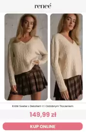 Renee magazyn tydzień 38 Strona 6: Krótki sweter z dekoltem V i ozdobnym tłoczeniem Renee €149,99