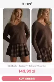 Renee magazyn tydzień 38 Strona 7: Krótki sweter z dekoltem V i ozdobnym tłoczeniem Reneé €149,99