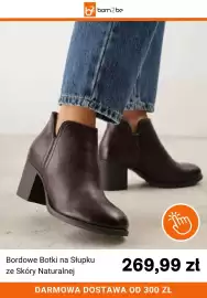 Born2be gazetka tydzień 38 Strona 4: Bordowe botki na słupku ze skóry naturalnej Born2be €269,99