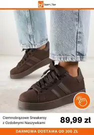 Born2be gazetka tydzień 38 Strona 5: Ciemnobrązowe sneakersy z ozdobnymi naszywkami €89,99