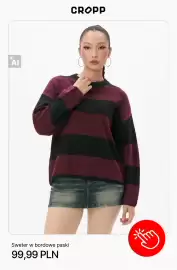 Cropp gazetka Strona 8: Sweter w bordowe paski Cropp €99,99