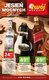 Twój Market gazetka | Alkohole Strona 1: Likier Sheridan's €49,99, Wódka Czysta de Luxe Żołądkowa €24,85