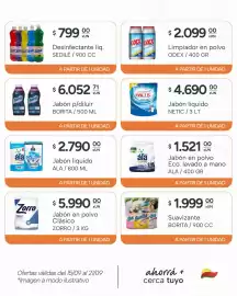 Catálogo El Milagro Mayorista semana 38 Página 18: Sedile desinfectante liq. €79.900,00, Odex limpiador en polvo €2.099,00