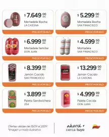 Catálogo El Milagro Mayorista semana 38 Página 4: Don juan mortadela familiar €6.999,00, Mortadela san francisco €4.599,00