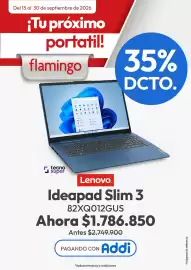 Catálogo Flamingo Página 1: Lenovo ideapad slim 3 €1.786.850,00