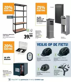 GAMMA folder Pagina 12: Handson opbergrek €39,99, Bluestone met pakketvak €276,75