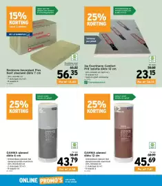 GAMMA folder Pagina 27: Rocksono bouwplaat Plus Next steenwol €56,35, Gamma glaswol €43,79
