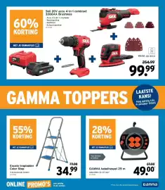 GAMMA folder Pagina 4: Escalo trapladder €34,99, Gamma kabelhaspel €49,00
