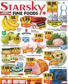 Starsky flyer Page 1: Kryniczanka Carbonated or Lightly Carbonated Natural Mineral Water €10,99, Fresh Pork Knuckles €2,99