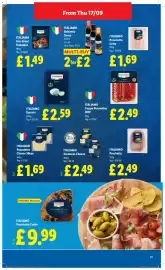 Lidl leaflet week 38 Page 11: Italiamo Porchetta €2,49, Italiamo prosciutto crudo €9,99